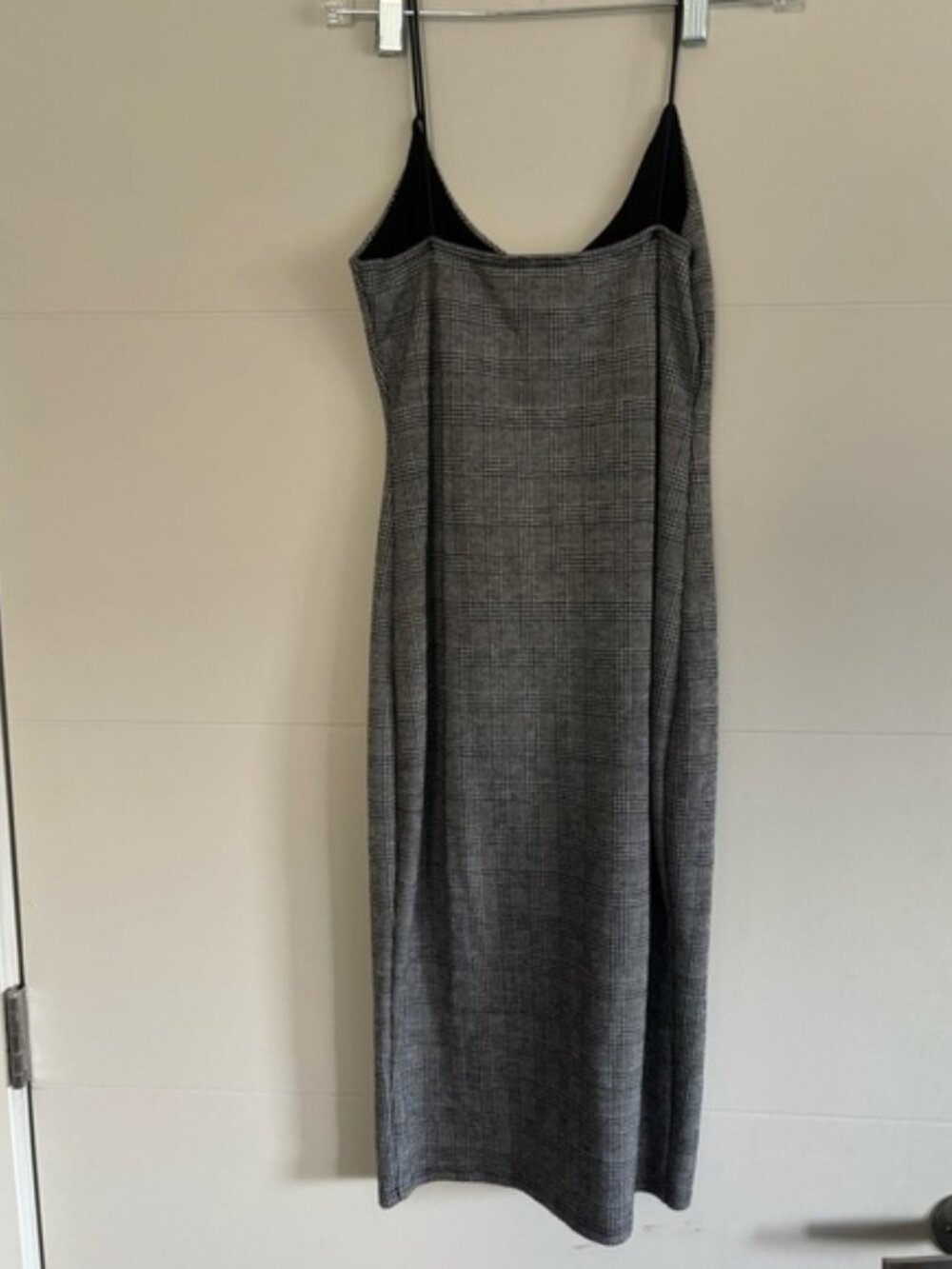 Mind Code Gray Slip Dress Spaghetti Strap V-Neck - Picture 2 of 4